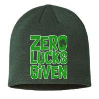 Zero Lucks Given St. Patrick's Day Sustainable Beanie