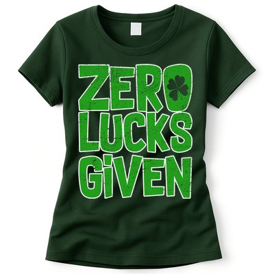 Zero Lucks Given St. Patrick's Day Womens T-Shirt