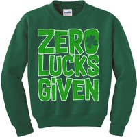 Zero Lucks Given St. Patrick's Day Kids Sweatshirt