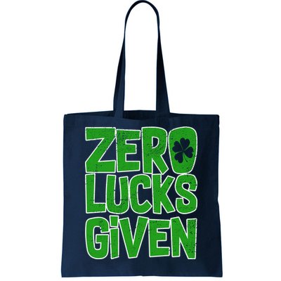 Zero Lucks Given St. Patrick's Day Tote Bag