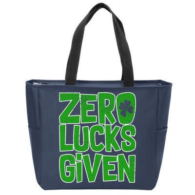 Zero Lucks Given St. Patrick's Day Zip Tote Bag