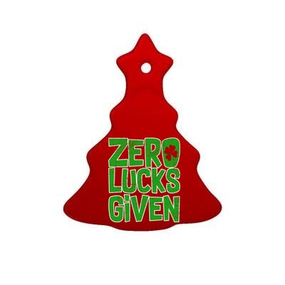 Zero Lucks Given St. Patrick's Day Ceramic Tree Ornament