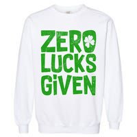 Zero Lucks Given St. Patrick's Day Garment-Dyed Sweatshirt
