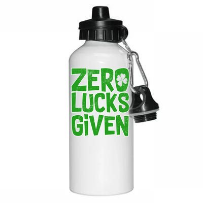 Zero Lucks Given St. Patrick's Day Aluminum Water Bottle