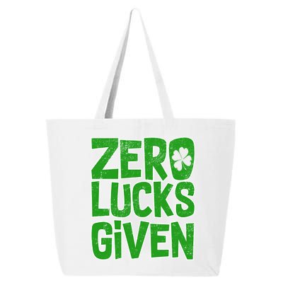 Zero Lucks Given St. Patrick's Day 25L Jumbo Tote