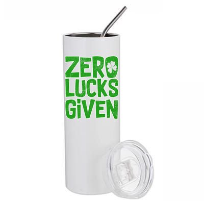 Zero Lucks Given St. Patrick's Day Stainless Steel Tumbler