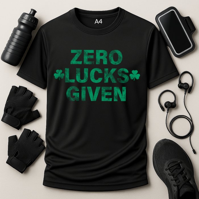 Zero Lucks Given Vintage St Patricks Day Performance Shirt