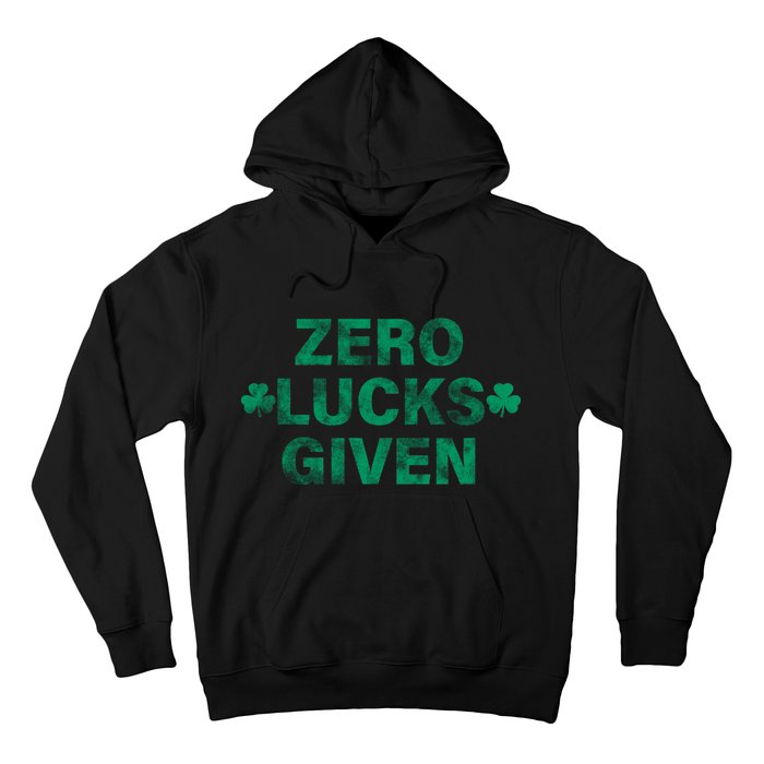 Zero Lucks Given Vintage St Patricks Day Hoodie