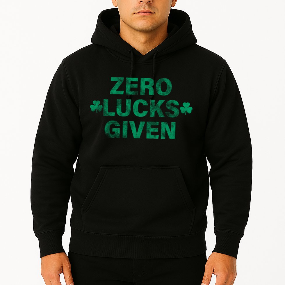 Zero Lucks Given Vintage St Patricks Day Hoodie