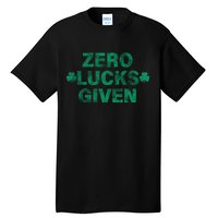 Zero Lucks Given Vintage St Patricks Day Tall T-Shirt