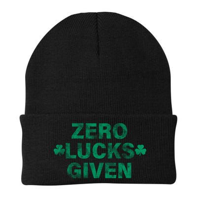Zero Lucks Given Vintage St Patricks Day Beanie