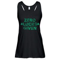 Zero Lucks Given Vintage St Patricks Day Ladies Essential Flowy Tank