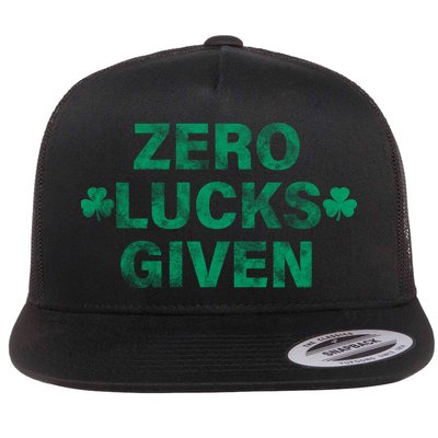 Zero Lucks Given Vintage St Patricks Day Flatbill Hat