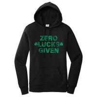 Zero Lucks Given Vintage St Patricks Day Women's Pullover Hoodie