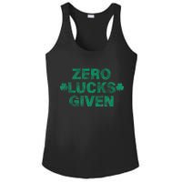 Zero Lucks Given Vintage St Patricks Day Ladies PosiCharge Competitor Racerback Tank