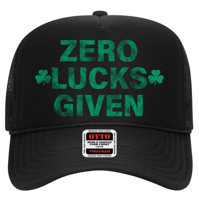 Zero Lucks Given Vintage St Patricks Day Trucker Hat