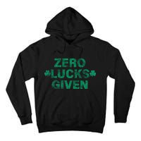 Zero Lucks Given Vintage St Patricks Day Tall Hoodie