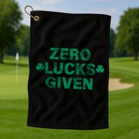 Zero Lucks Given Vintage St Patricks Day Golf Towel