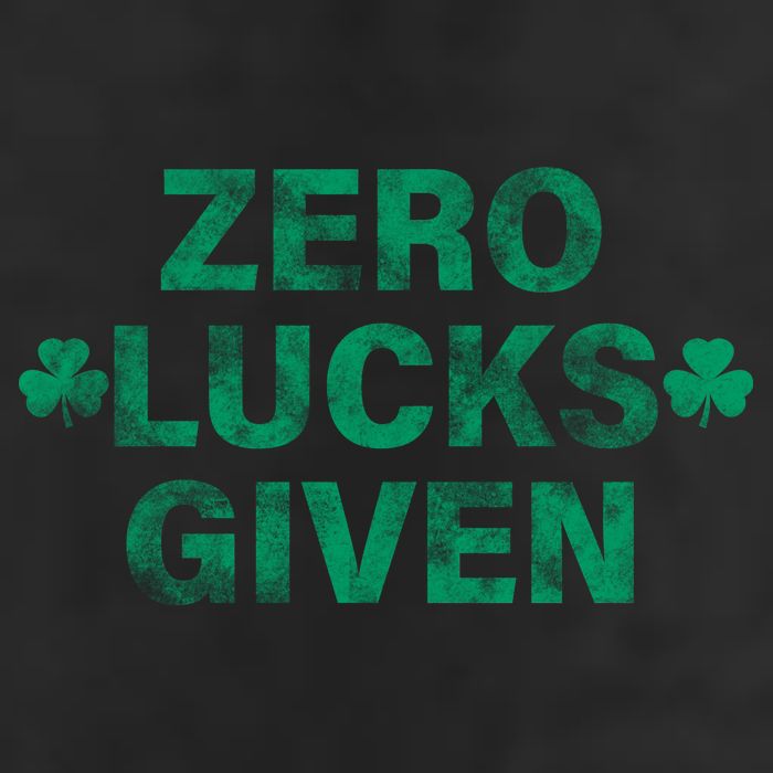 Zero Lucks Given Vintage St Patricks Day Golf Towel