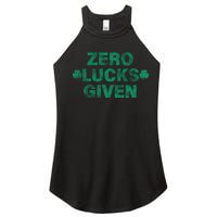 Zero Lucks Given Vintage St Patricks Day Women's Perfect Tri Rocker Tank