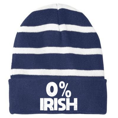 Zero Percent Irish Striped Beanie with Solid Band