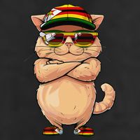 Zimbabwean Flag Cat Mom Souvenirs Products Kitten Zimbabwe 7 Panel Mesh Trucker Snapback Hat