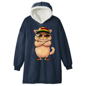 Zimbabwean Flag Cat Mom Souvenirs Products Kitten Zimbabwe Hooded Wearable Blanket