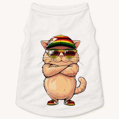 Zimbabwean Flag Cat Mom Souvenirs Products Kitten Zimbabwe Doggie Tank