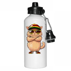 Zimbabwean Flag Cat Mom Souvenirs Products Kitten Zimbabwe Aluminum Water Bottle