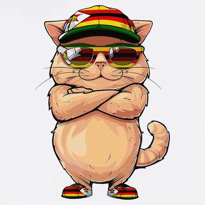Zimbabwean Flag Cat Mom Souvenirs Products Kitten Zimbabwe Adult Drive Performance Visor