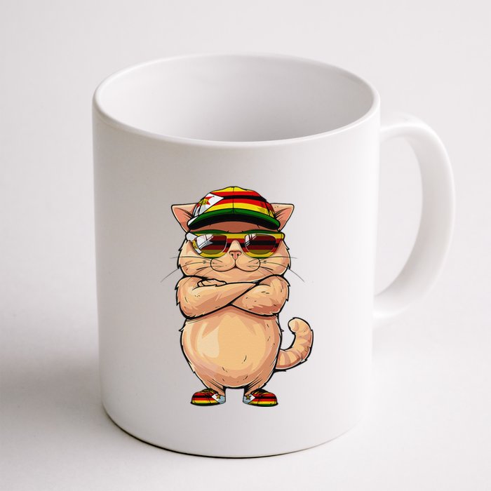 Zimbabwean Flag Cat Mom Souvenirs Products Kitten Zimbabwe Coffee Mug