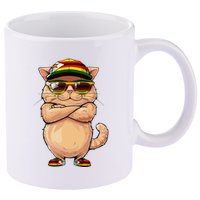 Zimbabwean Flag Cat Mom Souvenirs Products Kitten Zimbabwe 11oz C Handle Ceramic Mug