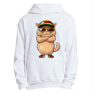 Zimbabwean Flag Cat Mom Souvenirs Products Kitten Zimbabwe Urban Pullover Hoodie