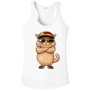 Zimbabwean Flag Cat Mom Souvenirs Products Kitten Zimbabwe Ladies PosiCharge Competitor Racerback Tank