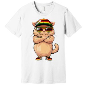 Zimbabwean Flag Cat Mom Souvenirs Products Kitten Zimbabwe Premium T-Shirt