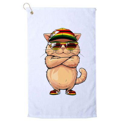 Zimbabwean Flag Cat Mom Souvenirs Products Kitten Zimbabwe Golf Towel