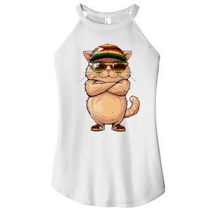 Zimbabwean Flag Cat Mom Souvenirs Products Kitten Zimbabwe Women's Perfect Tri Rocker Tank