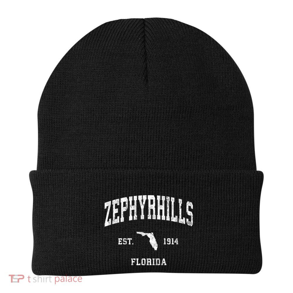 Zephyrhills Florida Fl Vintage Athletic Sports Beanie