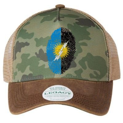 Zulia Flag Fingerprint Venezuela Gift Legacy Tie Dye Trucker Hat