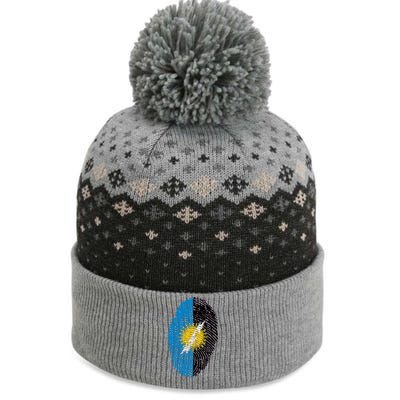 Zulia Flag Fingerprint Venezuela Gift The Baniff Cuffed Pom Beanie