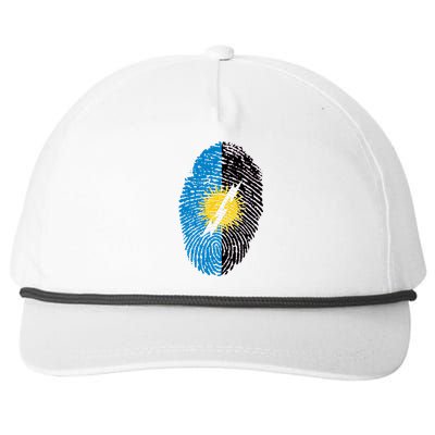 Zulia Flag Fingerprint Venezuela Gift Snapback Five-Panel Rope Hat