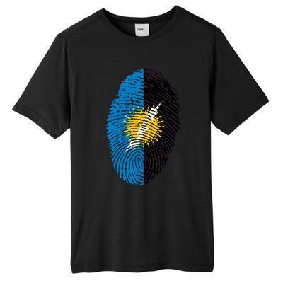 Zulia Flag Fingerprint Venezuela Gift Tall Fusion ChromaSoft Performance T-Shirt