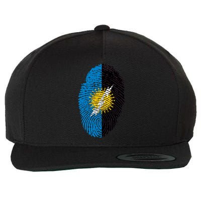 Zulia Flag Fingerprint Venezuela Gift Wool Snapback Cap