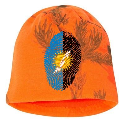 Zulia Flag Fingerprint Venezuela Gift Kati - Camo Knit Beanie