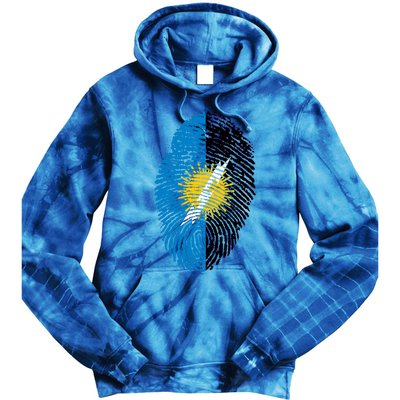 Zulia Flag Fingerprint Venezuela Gift Tie Dye Hoodie