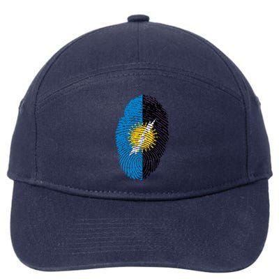 Zulia Flag Fingerprint Venezuela Gift 7-Panel Snapback Hat