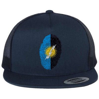 Zulia Flag Fingerprint Venezuela Gift Flat Bill Trucker Hat