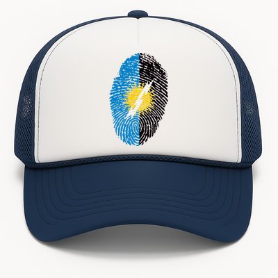 Zulia Flag Fingerprint Venezuela Gift Trucker Hat