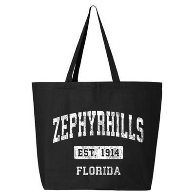 Zephyrhills Florida Fl Vintage Sports Established 25L Jumbo Tote