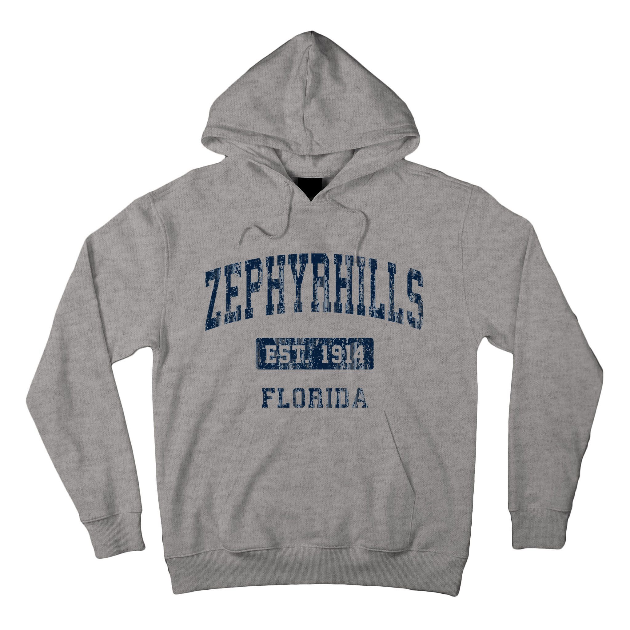 Zephyrhills Florida Fl Vintage Sports Established Tall Hoodie